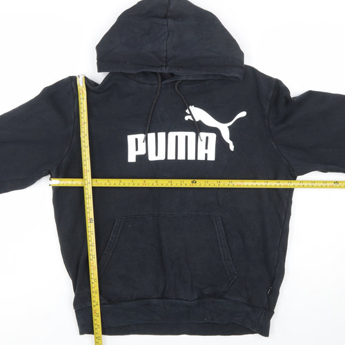 Puma Womens Black Small Pullover Hoodie Cotton Casual