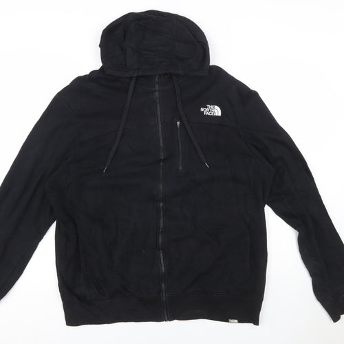 The North Face Men's Black XL Full Zip Hoodie Cotton Blend