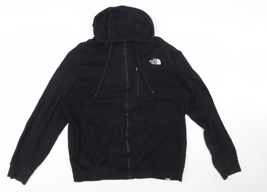 The North Face Men's Black XL Full Zip Hoodie Cotton Blend