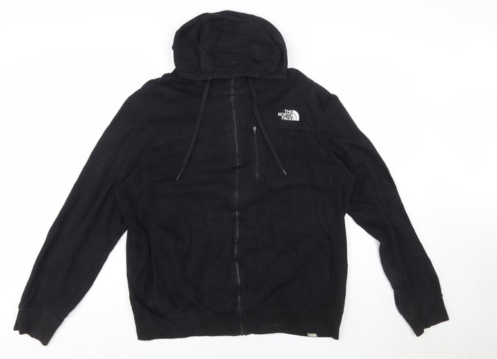 The North Face Men's Black XL Full Zip Hoodie Cotton Blend