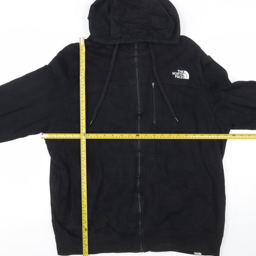 The North Face Men's Black XL Full Zip Hoodie Cotton Blend