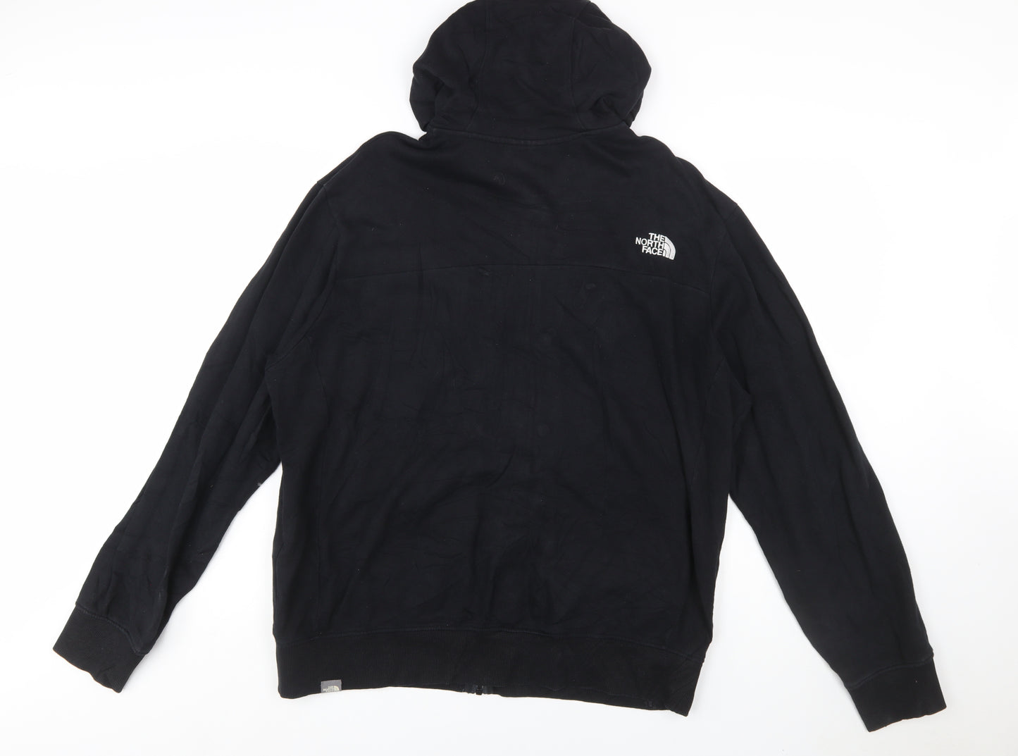 The North Face Men's Black XL Full Zip Hoodie Cotton Blend