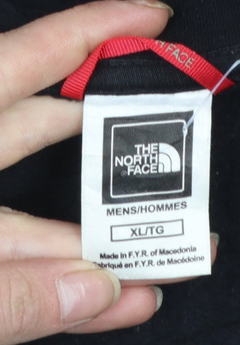 The North Face Men's Black XL Full Zip Hoodie Cotton Blend