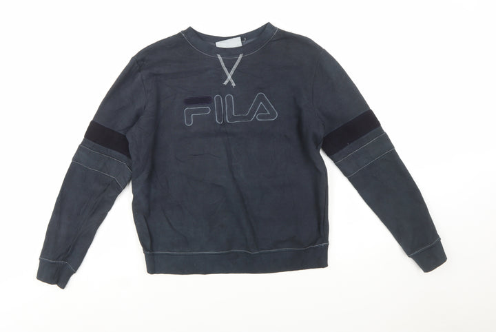 FILA Womens Blue Crew Neck Long Sleeve Sweatshirt Size S