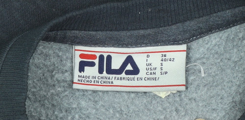 FILA Womens Blue Crew Neck Long Sleeve Sweatshirt Size S