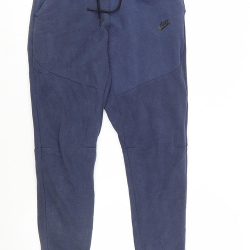Nike Boys Blue XL Jogger Trousers Elastic Waist Cotton Blend Sportswear