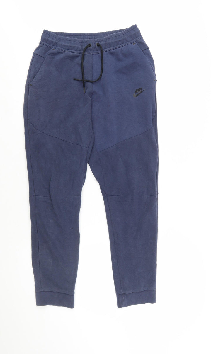 Nike Boys Blue XL Jogger Trousers Elastic Waist Cotton Blend Sportswear