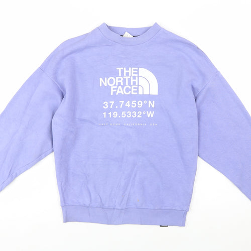 The North Face Womens Purple Crew Neck Pullover Sweatshirt S
