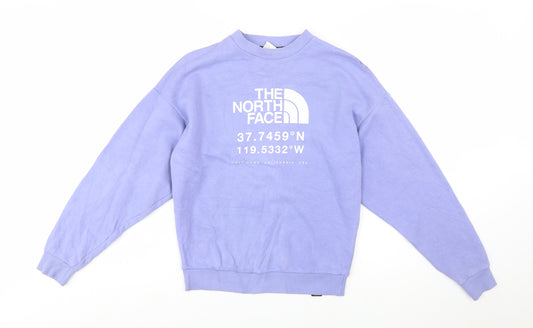 The North Face Womens Purple Crew Neck Pullover Sweatshirt S