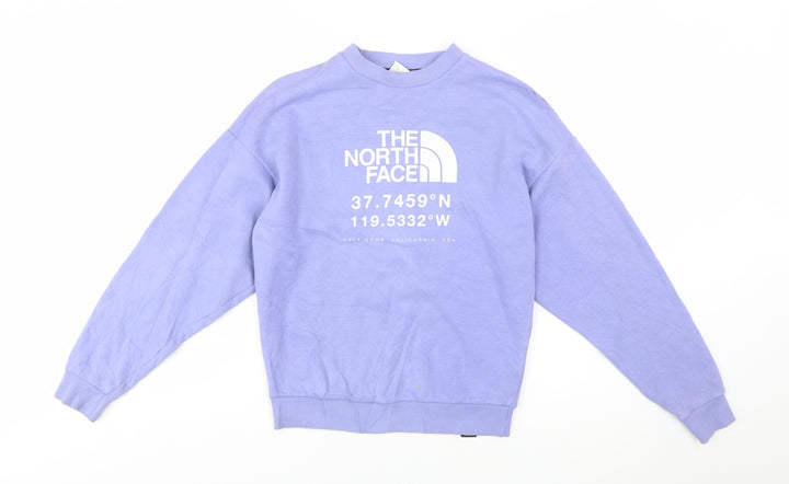 The North Face Womens Purple Crew Neck Pullover Sweatshirt S