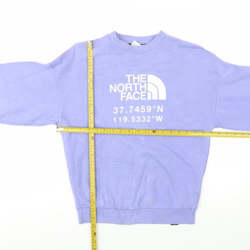 The North Face Womens Purple Crew Neck Pullover Sweatshirt S