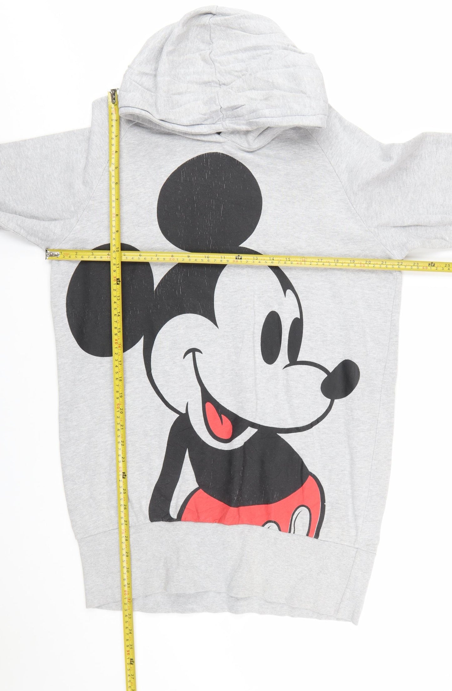 Disney Women's Grey Mickey Mouse Hooded Pullover Sweatshirt XL