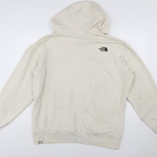 The North Face Men's Beige Pullover Hoodie XL Unisex Cotton Fleece