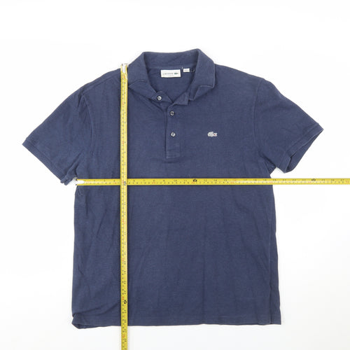 Lacoste Men’s Blue Cotton Short Sleeve Polo Shirt Size M