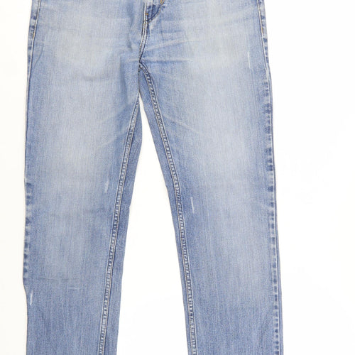 Lee Men's Blue 33x34 Straight Leg Denim Jeans Bruce Regular Fit