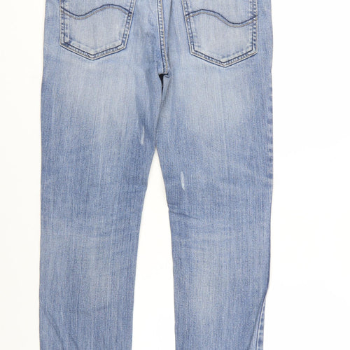Lee Men's Blue 33x34 Straight Leg Denim Jeans Bruce Regular Fit