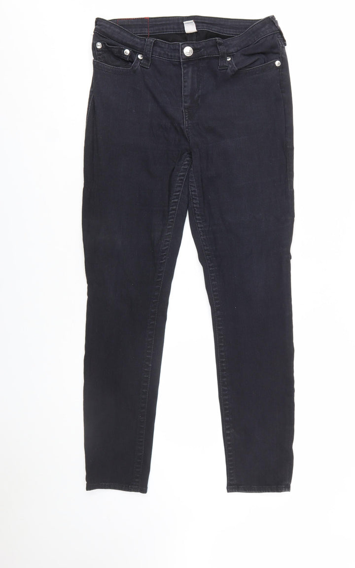 True Religion Men's Black Slim Fit Denim Jeans Size 32