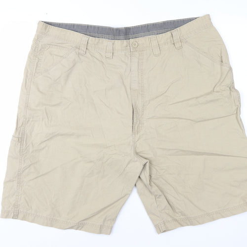 Wrangler Men Beige 44 Cargo Shorts Cotton Canvas Casual