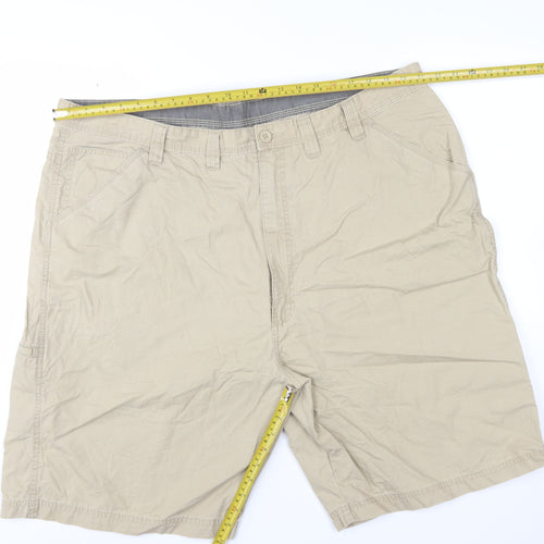 Wrangler Men Beige 44 Cargo Shorts Cotton Canvas Casual