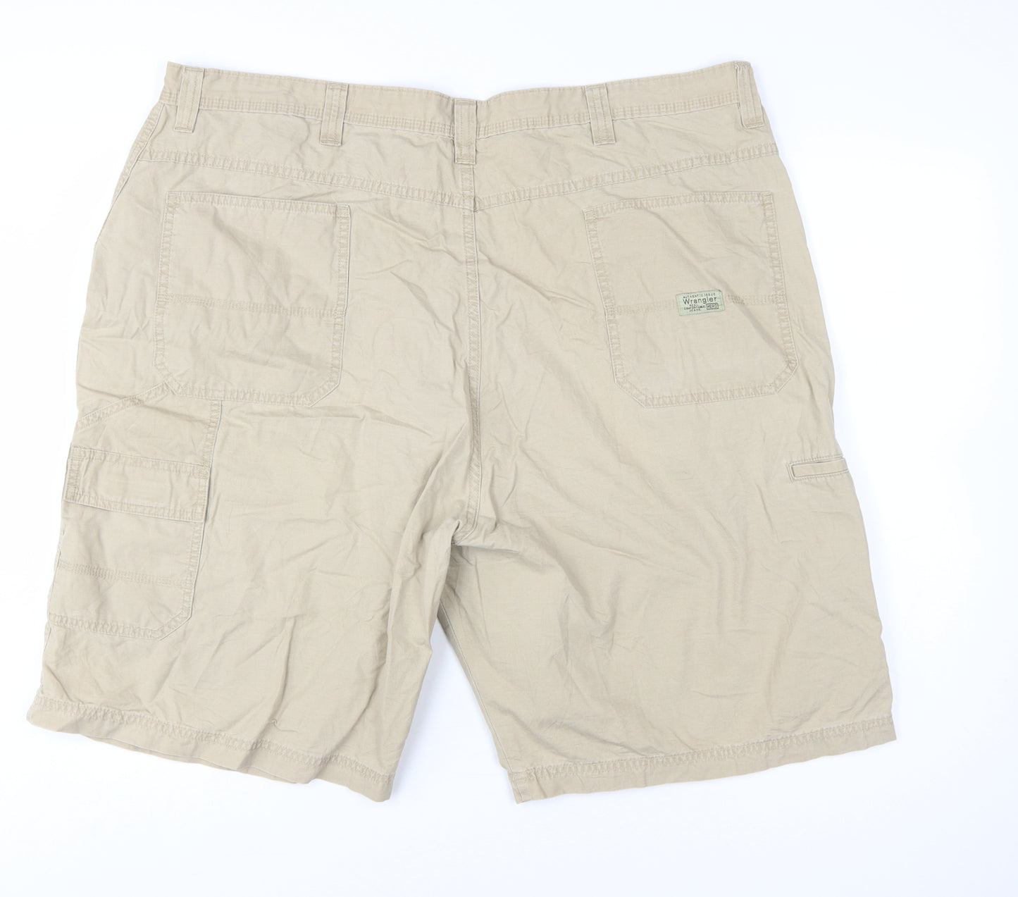 Wrangler Men Beige 44 Cargo Shorts Cotton Canvas Casual