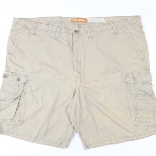 Lee Dungarees Men's Beige Cargo Shorts Size 52 Cotton Canvas
