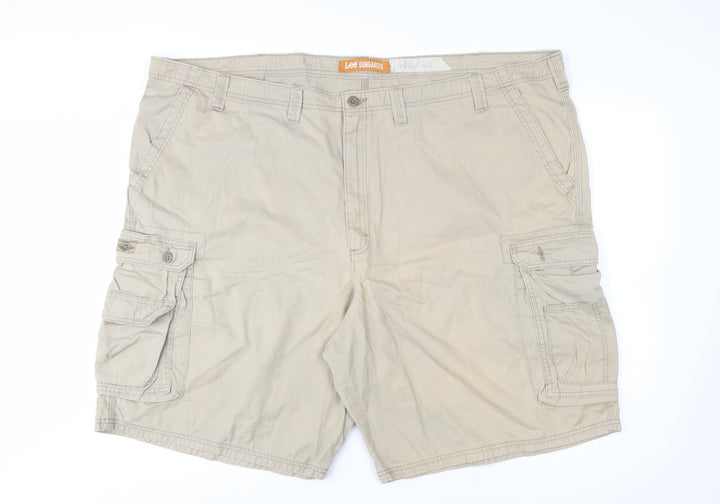 Lee Dungarees Men's Beige Cargo Shorts Size 52 Cotton Canvas