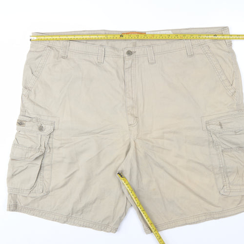 Lee Dungarees Men's Beige Cargo Shorts Size 52 Cotton Canvas