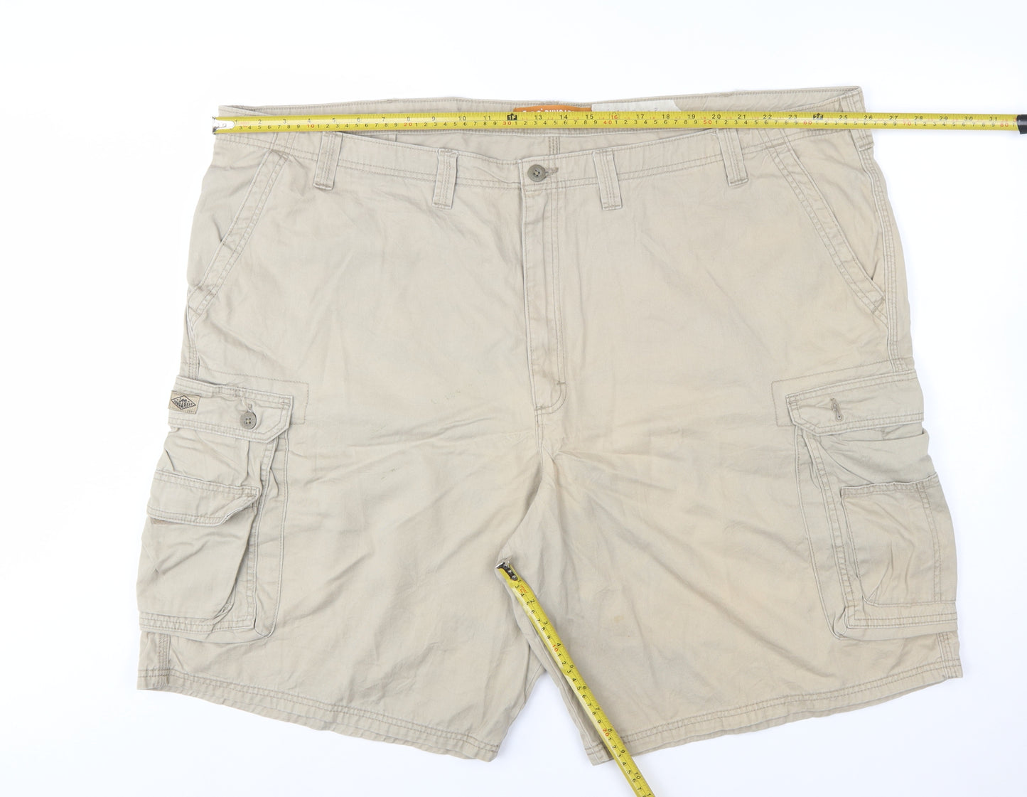 Lee Dungarees Men's Beige Cargo Shorts Size 52 Cotton Canvas