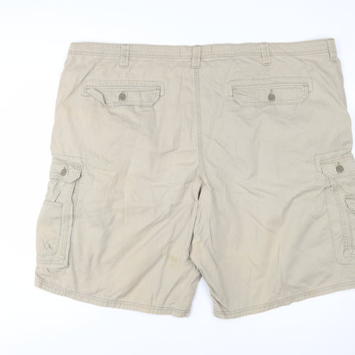 Lee Dungarees Men's Beige Cargo Shorts Size 52 Cotton Canvas