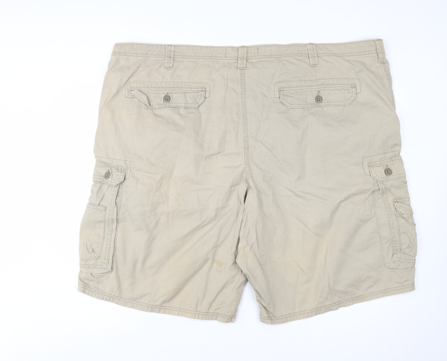 Lee Dungarees Men's Beige Cargo Shorts Size 52 Cotton Canvas