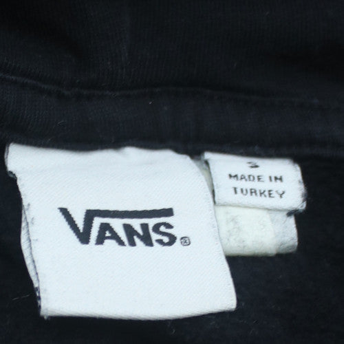 Vans Womens Black Floral Logo Pullover Hoodie Size S
