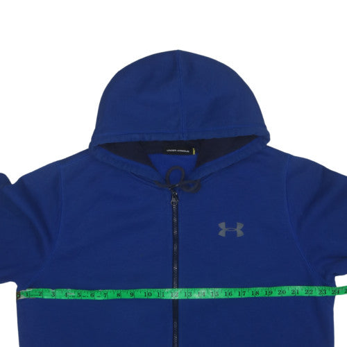 Under Armour Men Blue Full Zip Hoodie Size L Sports Fleece