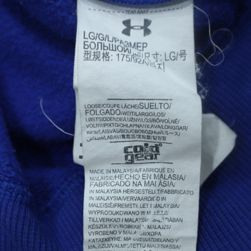 Under Armour Men Blue Full Zip Hoodie Size L Sports Fleece