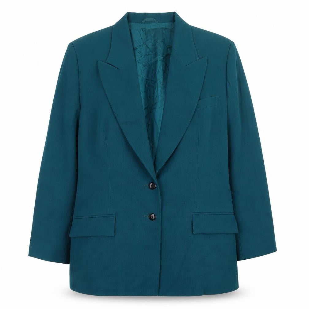 Dalkeith Women’s Green Wool Blazer UK 18 Single Breasted Vintage