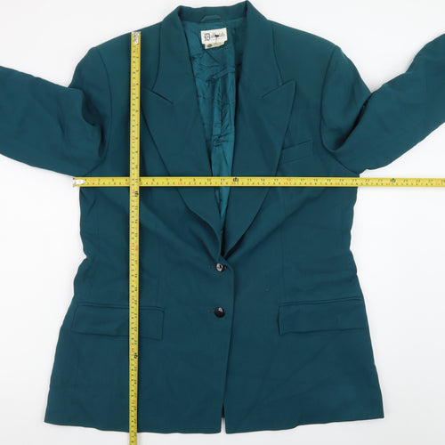 Dalkeith Women’s Green Wool Blazer UK 18 Single Breasted Vintage
