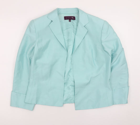 Début Women's Blue Silk Lined Blazer Jacket Size 12