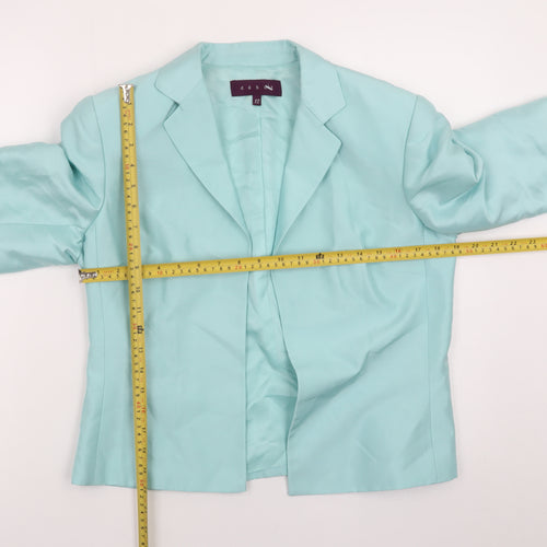Début Women's Blue Silk Lined Blazer Jacket Size 12