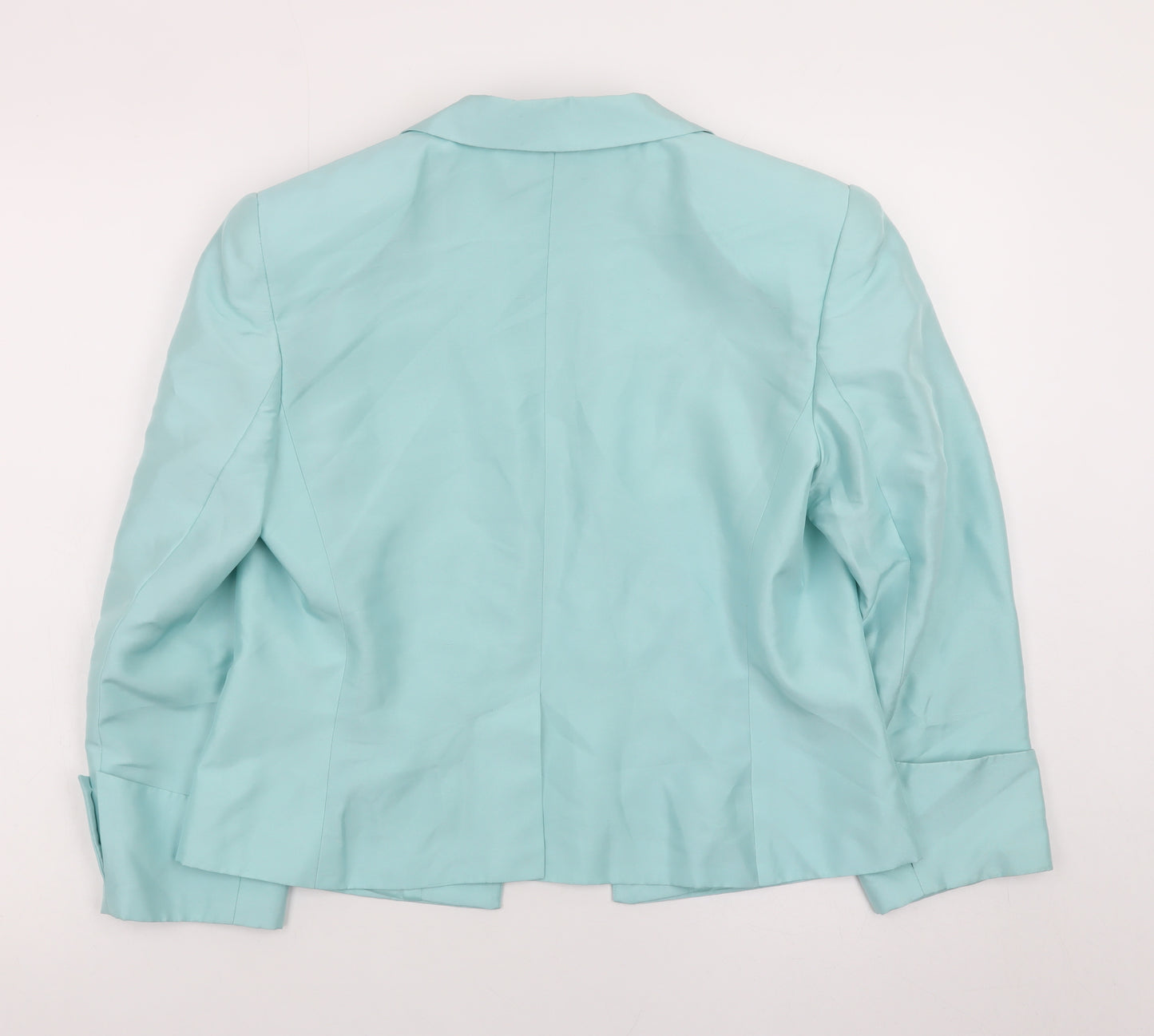 Début Women's Blue Silk Lined Blazer Jacket Size 12