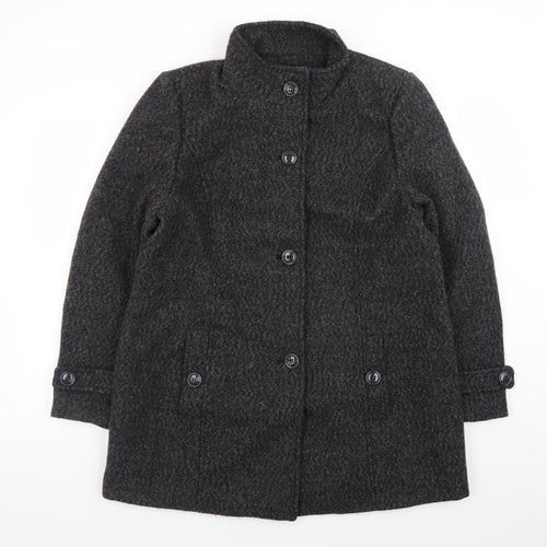Damart Women's Grey Wool Blend Mid-Length Coat UK 16