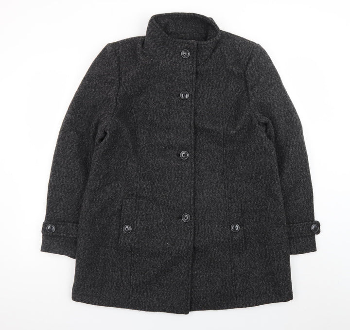 Damart Women's Grey Wool Blend Mid-Length Coat UK 16