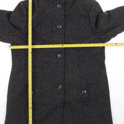 Damart Women's Grey Wool Blend Mid-Length Coat UK 16