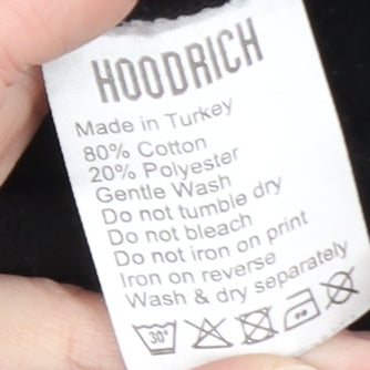 Hoodrich Men's Black & Grey Pullover Hoodie Large Streetwear