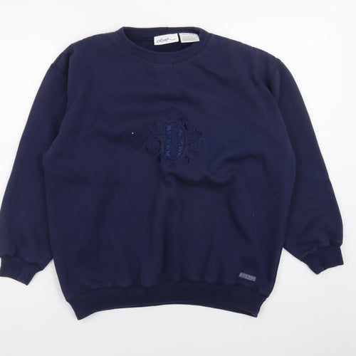 Dash Women's Navy Blue Crew Neck Pullover Sweatshirt M 12/14
