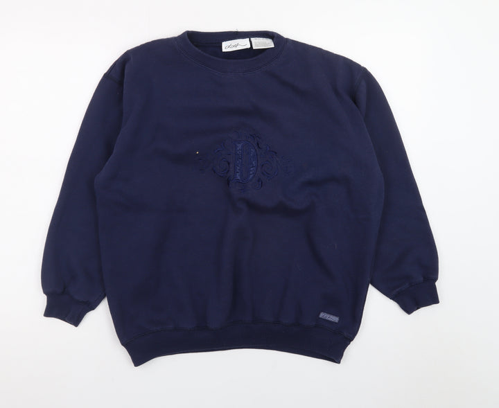 Dash Women's Navy Blue Crew Neck Pullover Sweatshirt M 12/14