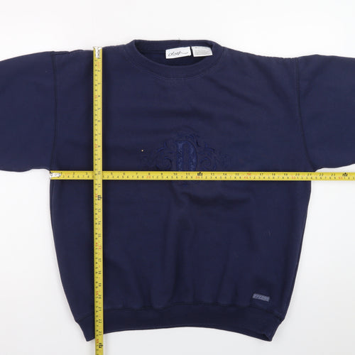 Dash Women's Navy Blue Crew Neck Pullover Sweatshirt M 12/14