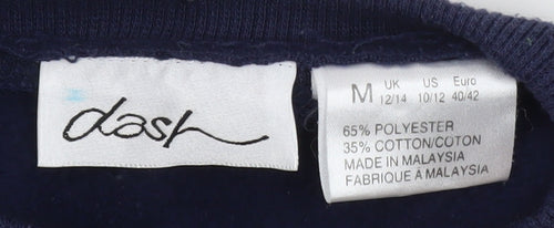 Dash Women's Navy Blue Crew Neck Pullover Sweatshirt M 12/14