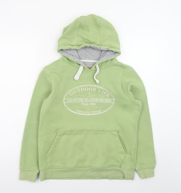 Regatta Great Outdoors Women's Green Pullover Hoodie UK 12