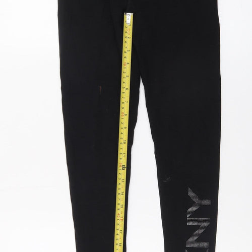 DKNY Women’s Black XS Ankle Length Logo Sport Leggings