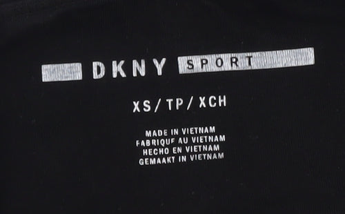 DKNY Women’s Black XS Ankle Length Logo Sport Leggings