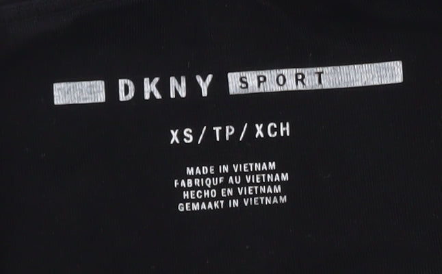 DKNY Women’s Black XS Ankle Length Logo Sport Leggings